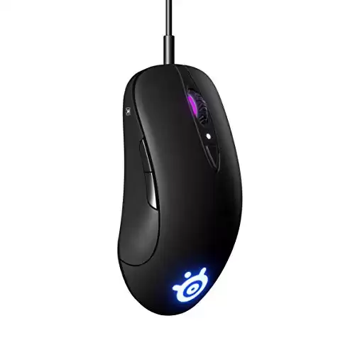 SteelSeries Sensei Ten Gaming Mouse 18,000 CPI TrueMove Pro Optical Sensor Ambidextrous Design 8 Programmable Buttons 60M Click Mechanical Switches – RGB Lighting