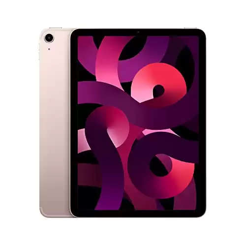 Apple 2022 iPad Air (10.9-inch, Wi-Fi + Cellular, 64GB) - Pink (5th Generation)
