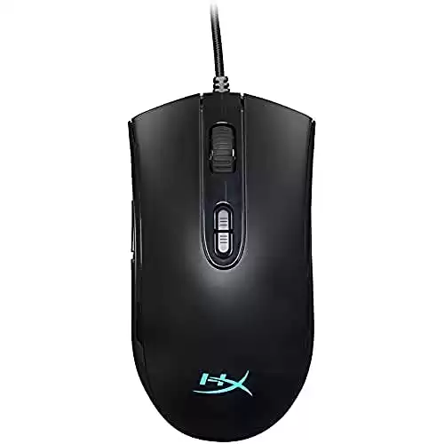 HyperX Pulsefire Core - RGB Gaming Mouse, Software Controlled RGB Light Effects & Macro Customization, Pixart 3327 Sensor up to 6,200DPI, 7 Programmable Buttons, Mouse Weight 87g