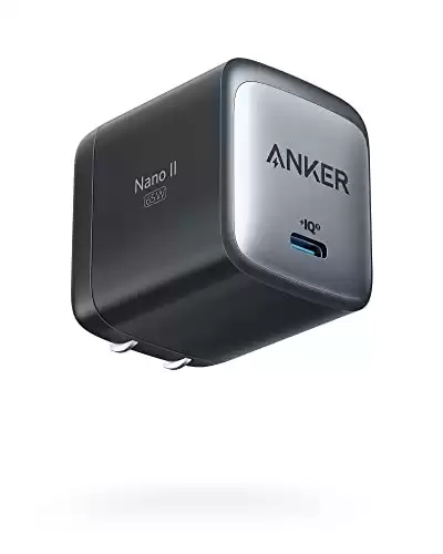 Anker USB C , 715 Charger (Nano II 65W), GaN II PPS Fast Compact Foldable Charger for MacBook Pro/Air, Galaxy S20/S10, Dell XPS 13, Note 20/10+, iPhone 13/Pro/Mini, iPad Pro, Pixel, and More
