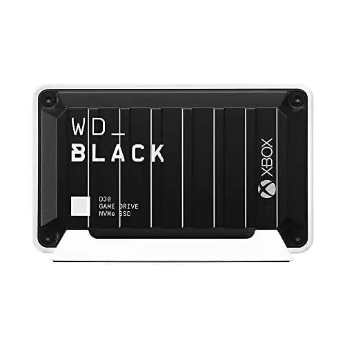 WD_BLACK 500GB D30 Game Drive SSD for Xbox - Portable External Solid State Drive, Compatible with Xbox and PC, Up to 900MB/s - WDBAMF5000ABW-WESN