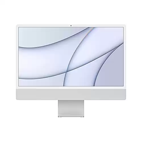 Apple 2021 iMac All-in-one Desktop Computer with M1 chip: 8-core CPU, 7-core GPU, 24-inch Retina Display, 8GB RAM, 256GB SSD Storage, Matching Accessories. Works with iPhone/iPad; Silver