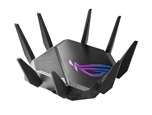 ASUS ROG Rapture WiFi 6E Gaming Router (GT-AXE11000) - Tri-Band 10 Gigabit Wireless Router, World's First 6Ghz Band for Wider Channels & Higher Capacity, 1.8GHz Quad-Core CPU, 2.5G Port, AURA...