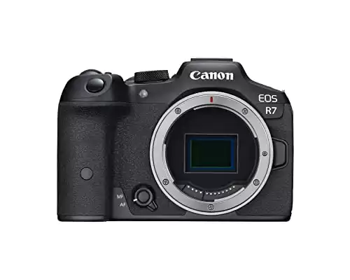 Canon EOS R7 (Body Only), Mirrorless Vlogging Camera, 32.5 MP Image Quality, 4K 60p Video, DIGIC X Image Processor, Dual Pixel CMOS AF, Subject Detection, for Professionals and Content Creators