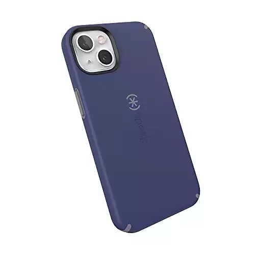 Speck Products CandyShell Pro Case + MagSafe Fits iPhone 13, Prussian Blue/Cloudy Gray