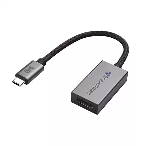 Cable Matters 48Gbps USB C to HDMI 2.1 Adapter Supporting 4K 120Hz and 8K HDR - Thunderbolt 3 and Thunderbolt 4 Port Compatible - Maximum Resolution on Mac is 4K@60Hz