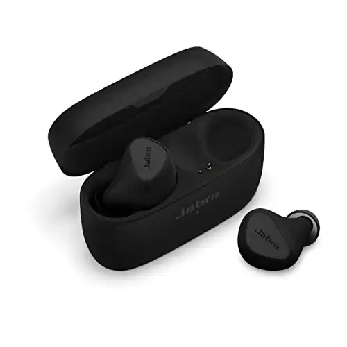 Jabra Elite 5 True Wireless in-Ear Bluetooth Earbuds - Hybrid Active Noise Cancellation (ANC), 6 Built-in Microphones for Clear Calls, Small Ergonomic Fit and 6mm Speakers - Titanium Black
