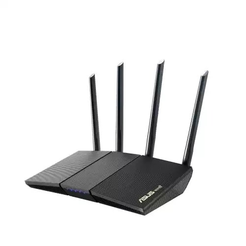 ASUS AX1800 WiFi 6 Router (RT-AX1800S) – Dual Band Gigabit AX Wireless Internet Router, 4 GB Ports, Easy App Setup, AiMesh Compatible, Included Lifetime Internet Security, Parental Controls, WPS
