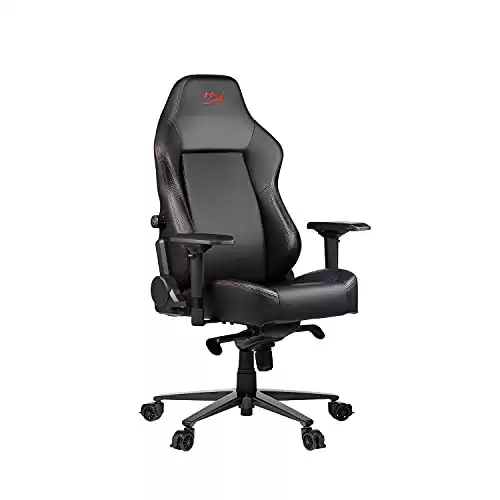 HyperX Stealth Gaming Chair - Ergonomic Gaming Chair - Leather Upholstery Video Game Chair, Adjustable Lumbar Support - Red, Black Racing - Works with Hyper X Cloud 2 Alpha Headset XL Gaming Chairs