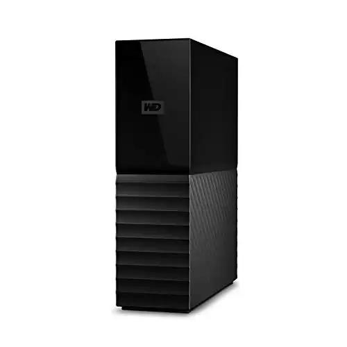 WD 18TB My Book Desktop External Hard Drive, USB 3.0, External HDD with Password Protection and Auto Backup Software - WDBBGB0180HBK-NESN