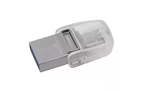 Kingston Digital 128GB Data Traveler Micro Duo USB 3C Flash Drive (DTDUO3C/128GB)