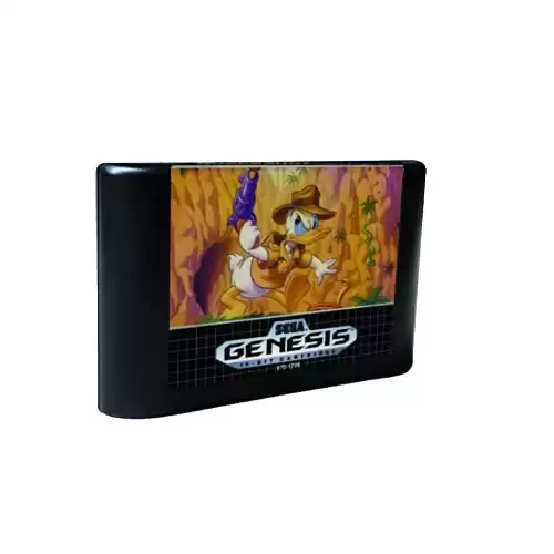 Royal Retro Quackshot Starring Donald Duck - USA Label Flashkit MD Electroless Gold PCB Card for Sega Genesis Megadrive Video Game Console (Region-Free)