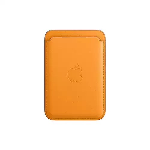Apple Leather Wallet with MagSafe (for iPhone) - California Poppy (Previous Version)
