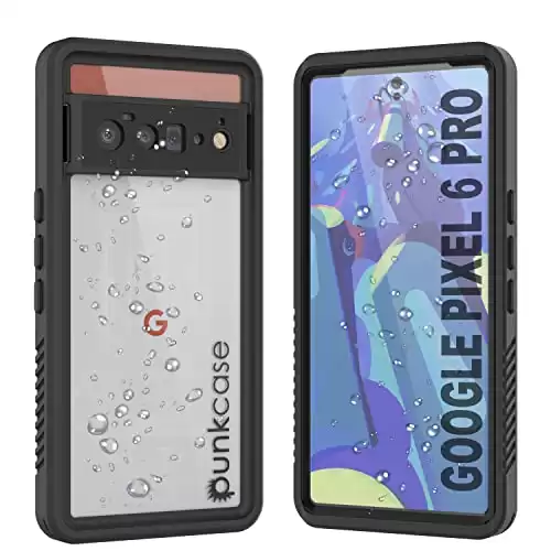 Punkcase Pixel 6 Pro Waterproof Case [Extreme Series] [Slim Fit] [IP68 Certified] [Shockproof] [Dirtproof] [Snowproof] Armor Cover for Google Pixel 6 Pro (6.71") (2021) [Black]
