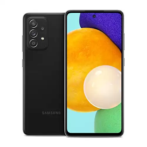 SAMSUNG Galaxy A52 5G Cell Phone, Factory Unlocked Android Smartphone, 128GB, 64MP Camera, Game Booster, 6.5” Infinity-O Full HD+ Display Screen, Long Battery Life, US Version, Black