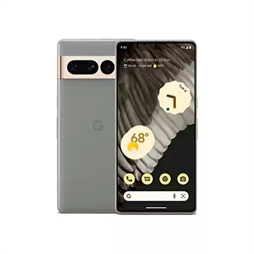 Google Pixel 7 Pro - 5G Android Phone - Unlocked Smartphone with Telephoto/Wide Angle Lens, and 24-Hour Battery - 128GB - Hazel