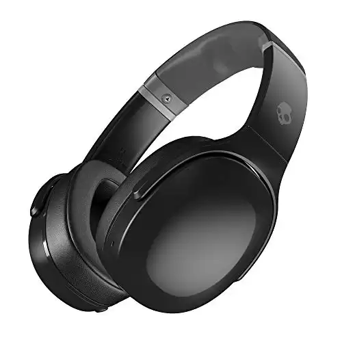 Skullcandy Crusher Evo Wireless Over-Ear Bluetooth Headphones for iPhone and Android with Mic / 40 Hour Battery Life / Extra Bass Tech / Best for Music, School, Workouts, and Gaming - Black