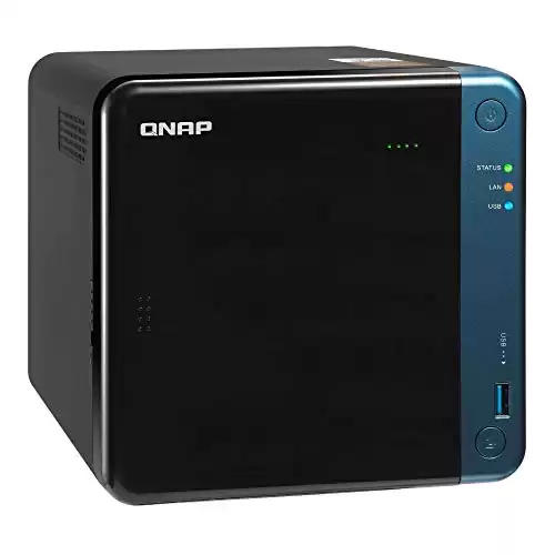 QNAP Turbo NAS TS-453Be NAS Storage System Including Intel J3455 Quad Core CPU, 8GB DDR3L RAM, 16TB HDD Storage, RAID, Intel HD Graphics