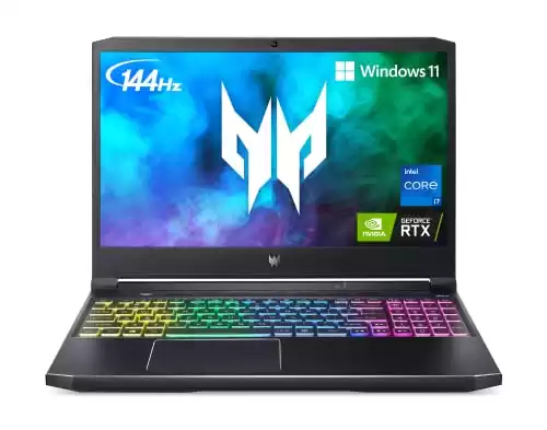 Acer Predator Helios 300 PH315-54-760S Gaming Laptop | Intel i7-11800H | NVIDIA GeForce RTX 3060 GPU | 15.6" FHD 144Hz 3ms IPS Display | 16GB DDR4 | 512GB SSD | Killer WiFi 6 | RGB Keyboard