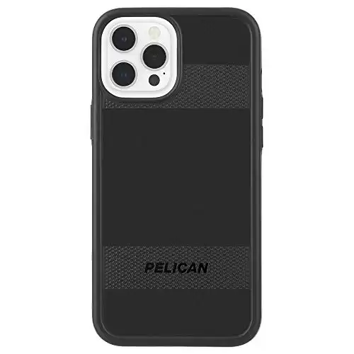 Pelican Protector Series - iPhone 12 / iPhone 12 Pro Case [15ft MIL-Grade Drop Protection] [Wireless Charging Compatible] Heavy Duty Protective Case Cover For iPhone 12 Pro / 12 6.1 inch - Black