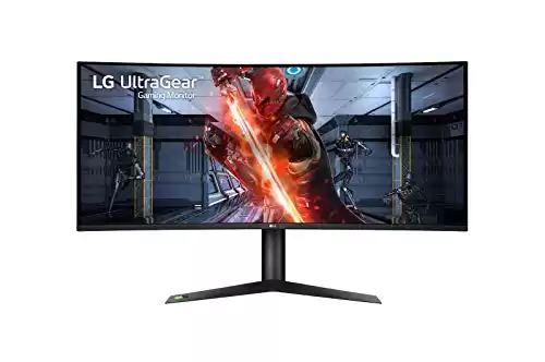 LG 38GN95B-B 37.5” Nano IPS 1ms QHD (3840x1600) Curved Ultragear™ Gaming Monitor with 144Hz (160Hz Overclock) Refresh Rate, DisplayHDR™ 600, NVIDIA G-Sync® Compatibility, Black