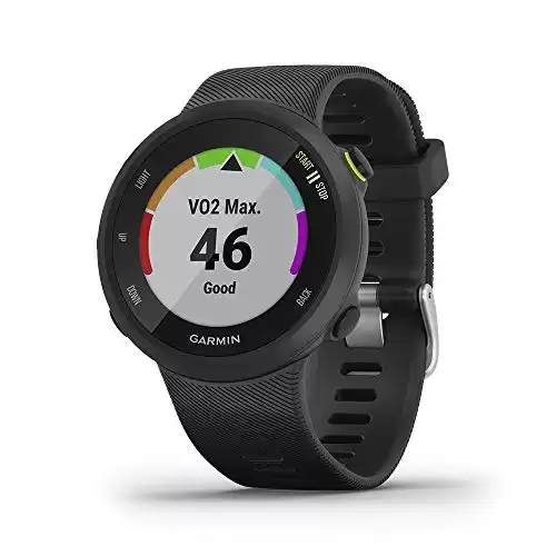 Garmin Forerunner 45, 42mm Easy-to-use GPS Running Watch with Coach Free Training Plan Support, Black