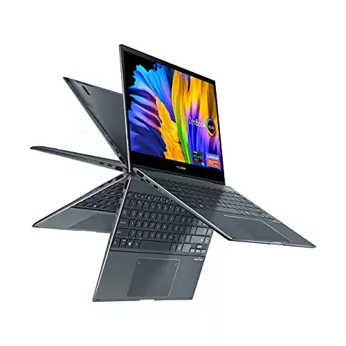ASUS ZenBook Flip 13 OLED Ultra Slim 2-in-1 Laptop, 13.3” OLED FHD Touch Screen, Intel Evo Platform Core i7-1165G7, 16GB RAM, 1TB SSD, Windows 11 Home, AI Noise-Cancellation, Pine Grey, UX363EA-AH74...