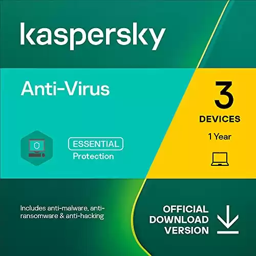 Kaspersky Anti-Virus 2022 | 3 Devices | 1 Year | PC | Online Code