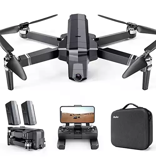 Ruko F11 Pro Drones with Camera for Adults 4K UHD Camera 60 Mins Flight Time with GPS Auto Return Home Brushless Motor-Black（with Carrying Case）