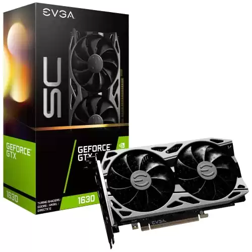 EVGA GeForce GTX 1630 SC Gaming, 04G-P4-1633-KR, 4GB GDDR6, Dual Fan