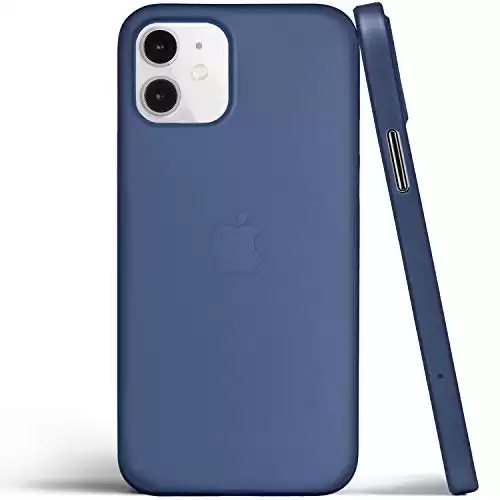 totallee Thin iPhone 12 Case, Thinnest Cover Ultra Slim Minimal - for iPhone 12 (2020) (Navy Blue)