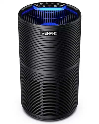 RENPHO Large Room Air Purifiers for Home, HEPA Filter Air Purifiers with 24dB Quiet 5-Stage Filtration for Allergies Dust, Smoke, Pet, Dander, Pollen, Air Cleaner for Living Room Bedroom Office