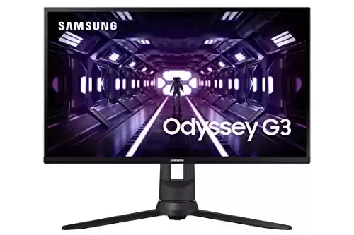 SAMSUNG Odyssey G3 Series 27-Inch FHD 1080p Gaming Monitor, 144Hz, 1ms, 3-Sided Border-Less, VESA Compatible, Height Adjustable Stand, FreeSync Premium (LF27G35TFWNXZA)