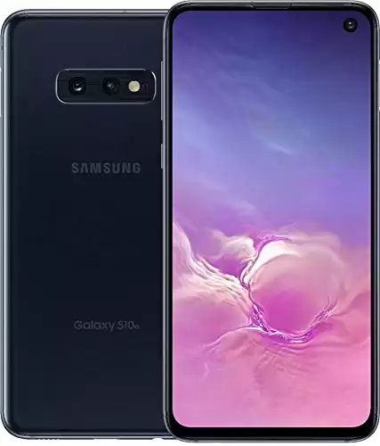 SAMSUNG Galaxy S10e (128GB, 6GB) 5.8" AMOLED, Snapdragon 855, 4G LTE Fully Unlocked (AT&T, Verizon, T-Mobile, GoogleFi) G970U (Fast Car Charger Bundle, Prism Black)