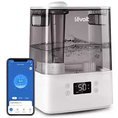 LEVOIT Humidifiers for Bedroom Large Room Home, 6L Cool Mist Top Fill Essential Oil Diffuser for Baby and Plants, Smart App & Voice Control, Rapid Humidification and Humidity Setting, Quiet Sleep ...