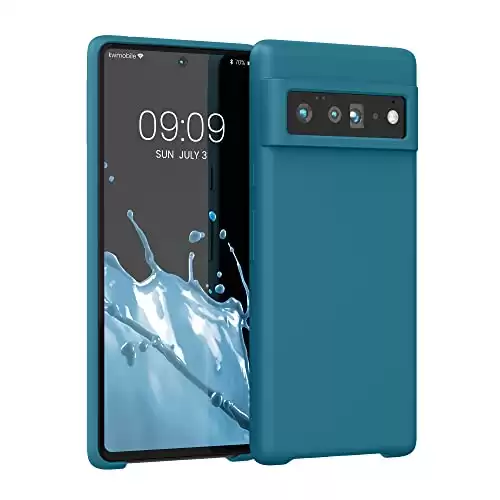kwmobile TPU Silicone Case Compatible with Google Pixel 6 Pro - Case Slim Phone Cover with Soft Finish - Teal Matte