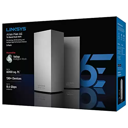 Linksys MX8502 Atlas Max 6E Tri-Band Mesh Wi-Fi 6E System (2 Pack)