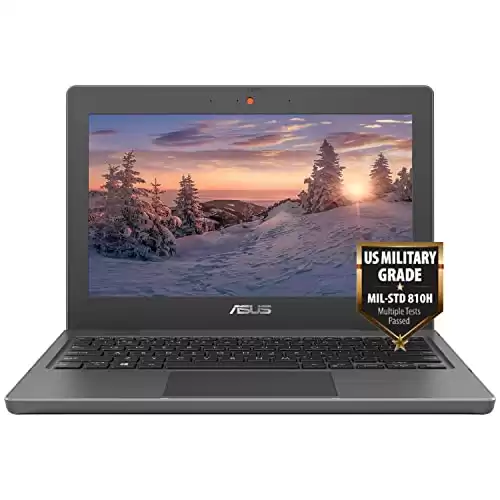 Asus Student Laptop, 12 inch IPS Anti-Glare Eye-Care HD Display, Intel Celeron N4500, Military-Grade Durability, Wi-Fi 6, Long Battery Life, Windows 10 Pro (4GB RAM | 640GB SSD) (BR1100CKA-XS04)