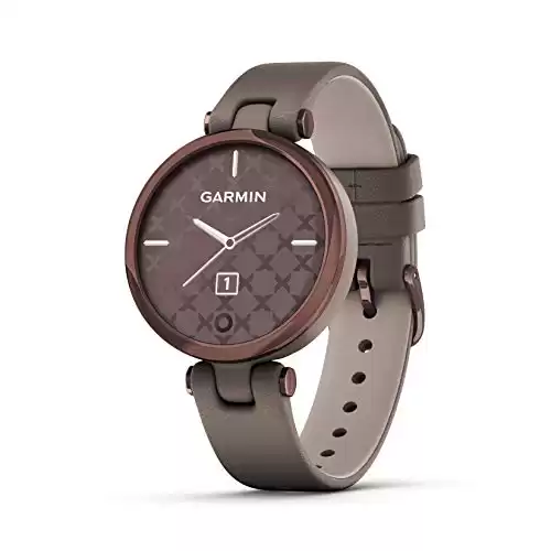 Garmin Lily™, Small Smartwatch with Touchscreen and Patterned Lens, Dark Bronze