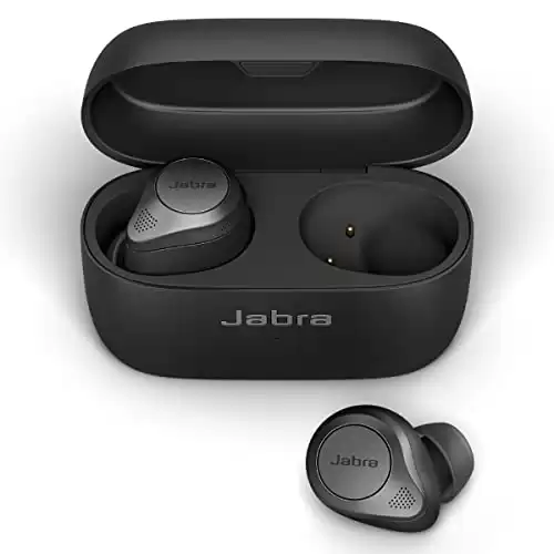 Jabra Elite 85t True Wireless Bluetooth Titanium Black – Advanced Noise-Cancelling Earbuds with Charging Case for Calls & Music – Earbuds with Superior Sound & Premium Comfort