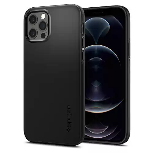 Spigen Thin Fit Designed for iPhone 12 Case (2020) / Designed for iPhone 12 Pro Case (2020) - Black