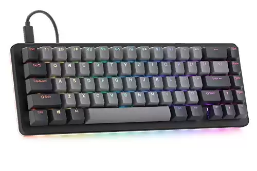 DROP ALT Mechanical Keyboard — 65% (67 Key) Gaming Keyboard, Hot-Swap Switches, Programmable Macros, RGB LED Backlighting, USB-C, Doubleshot PBT, Aluminum Frame (Cherry MX Brown, Black)