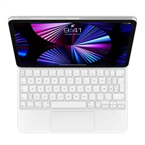 Apple Magic Keyboard for iPad Pro 11-inch (4th, 3rd, 2nd and 1st Generation) and iPad Air (5th and 4th Generation) - Danish - White