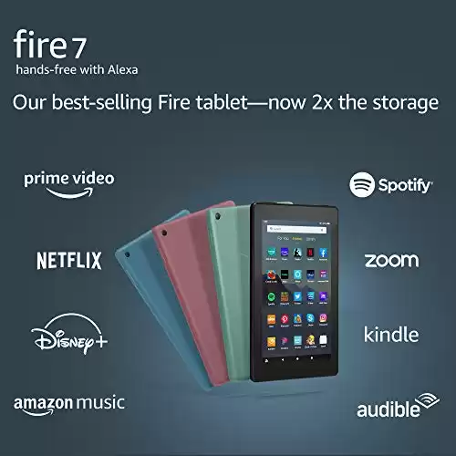 Fire 7 tablet, 7" display, 32 GB, (2019 release), Black