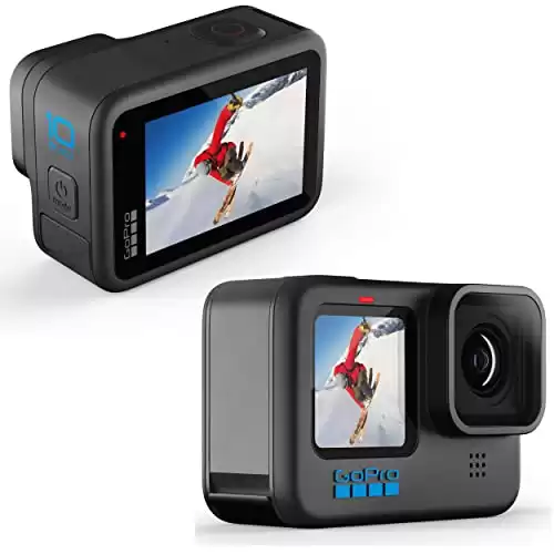 GoPro HERO10 Black- E-Commerce Packaging - Waterproof Action Camera with Front LCD & Touch Rear Screens, 5.3K60 Ultra HD Video