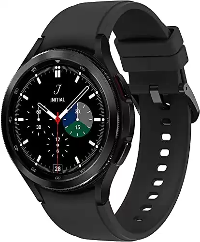 Samsung Galaxy Watch 4 Classic 42mm Smartwatch with ECG Monitor Tracker for Health Fitness Running Sleep Cycles GPS Fall Detection LTE US Version, Black (Renewed)