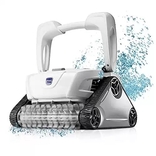 Polaris P825 Sport Robotic Pool Cleaner, Automatic Vacuum for InGround Pools up to 40ft, Wall Climbing Vac w/ Strong Suction & Easy Access Transparent Lid