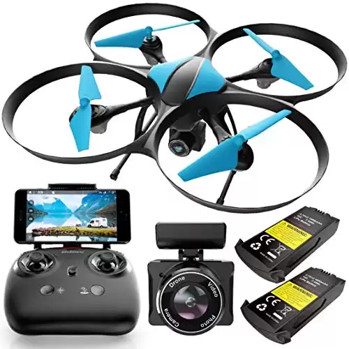Force1 U49WF FPV Drone with Camera for Adults - VR Headset Compatible WiFi Quadcopter RTF Remote Control Flying Drone with 720p HD Drone Camera, Altitude Hold, Headless Mode, and 2 Drone Batteries