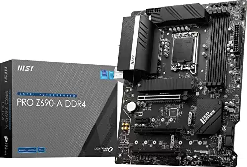 MSI PRO Z690-A DDR4 ProSeries Motherboard (ATX, 12th Gen Intel Core, LGA 1700 Socket, DDR4, PCIe 4, CFX, M.2 Slots)