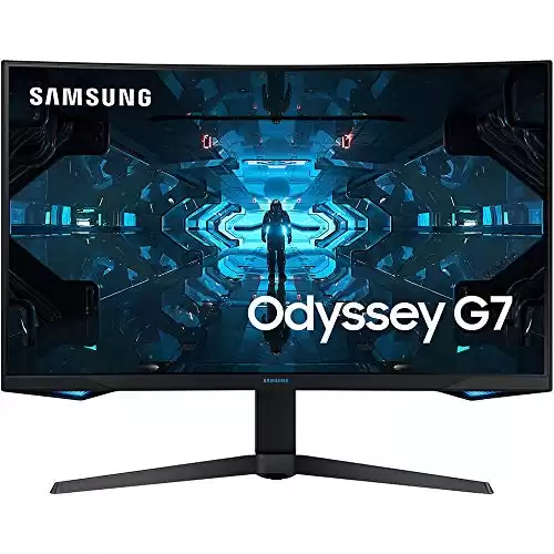 SAMSUNG Odyssey G7 Series 27-Inch WQHD (2560x1440) Gaming Monitor, 240Hz, Curved, 1ms, HDMI, G-Sync, FreeSync Premium Pro (LC27G75TQSNXZA)